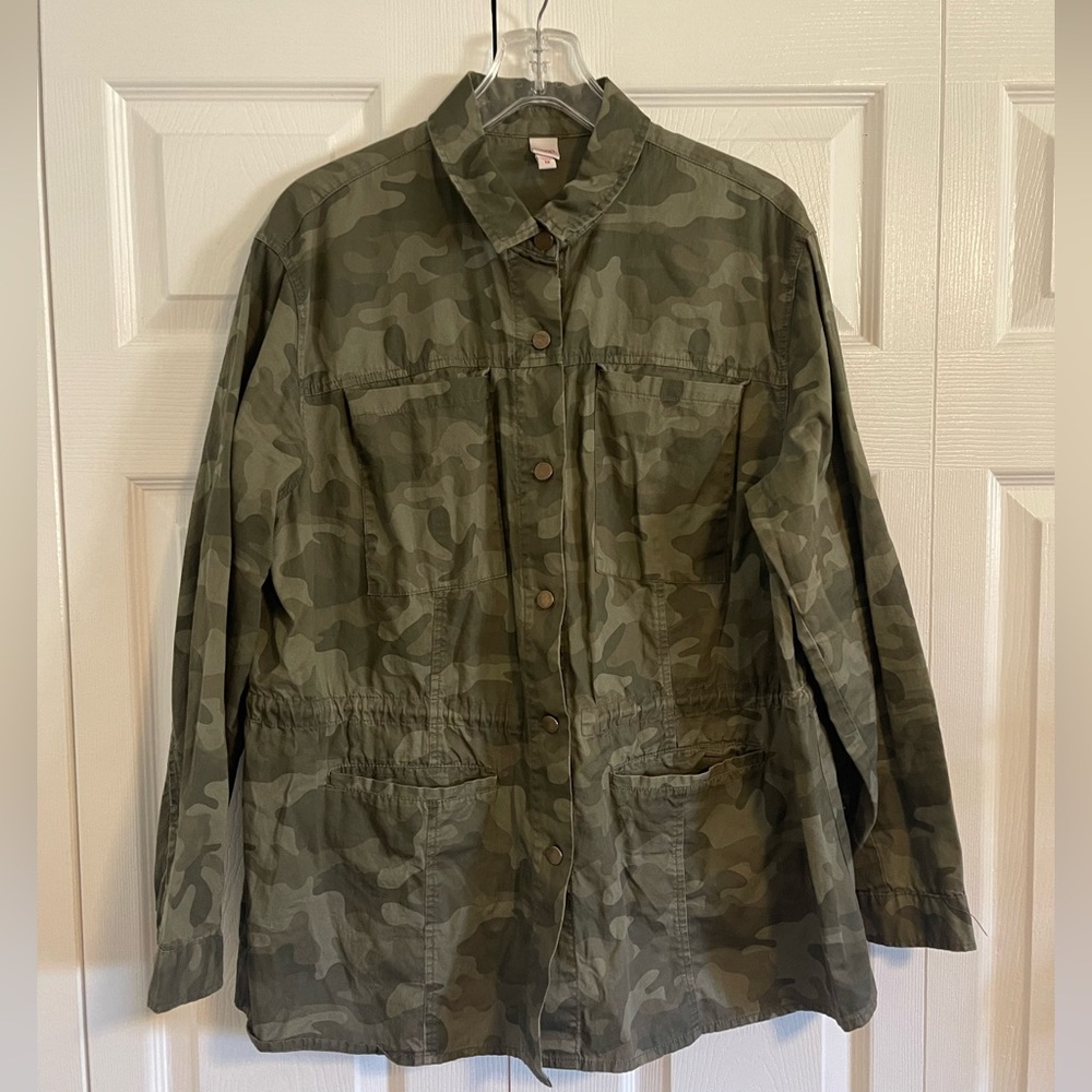Ladies Plus Bongo Jacket Green Camo Size 1X